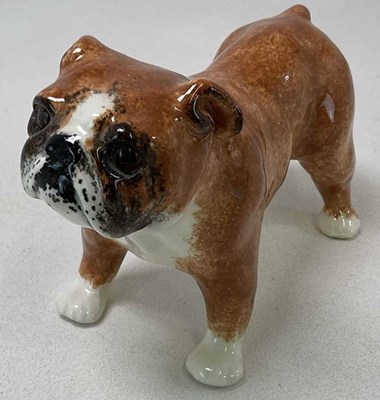 Lot 206 - WINSTANLEY; a boxer dog, in a standing alert...