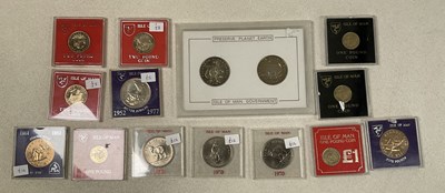 Lot 420 - ISLE OF MAN ENCAPSULATED COINS; a group...