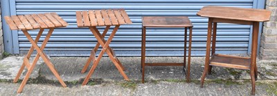 Lot 140 - Two reproduction side tables, and a pair of...