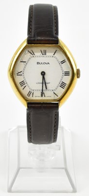 Lot 1039 - BULOVA; a Longchamp gentleman's wristwatch...