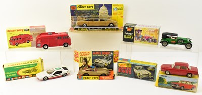 Lot 570 - Five boxed vintage diecast cars comprising...