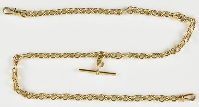 Lot 797 - A 9ct fancy link necklace made from a watch...