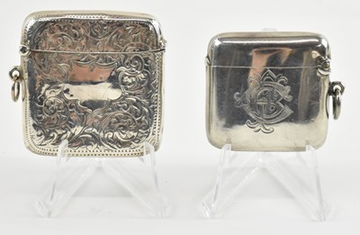 Lot 788 - Two hallmarked silver vesta cases, one with...