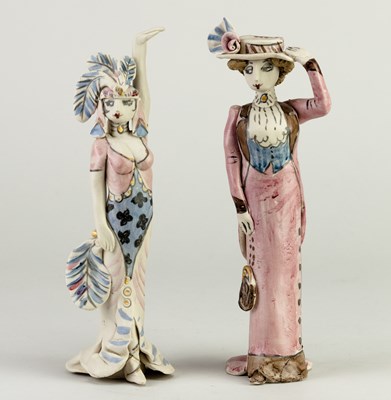 Lot 282 - HILARY BROCK (born 1933); two porcelain...