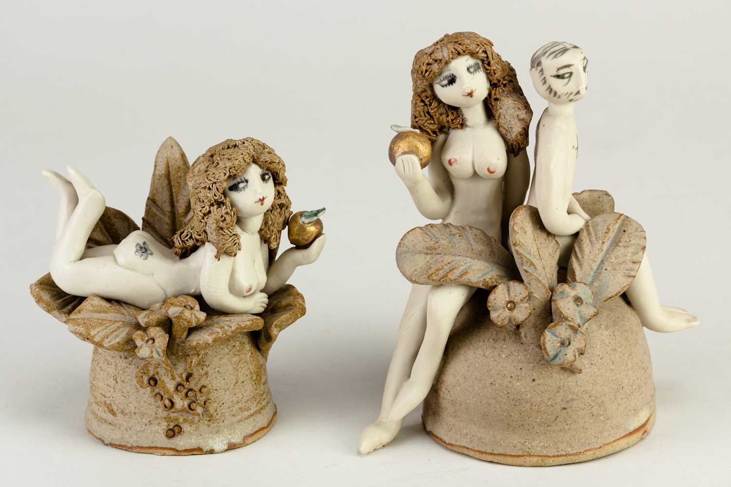 Lot 281 - HILARY BROCK (born 1933); porcelain seated...