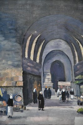 Lot 905 - JOY ALTARAS; oil on board, Middle Eastern...
