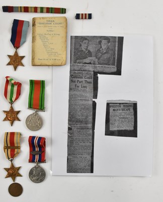 Lot 440 - A group of five WWII medals belonging to Pte...