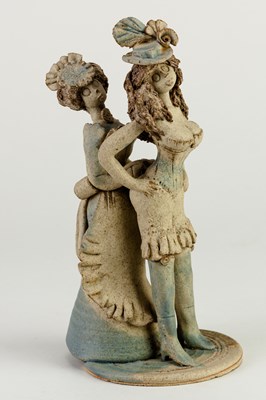 Lot 283 - HILARY BROCK (born 1933); two stoneware...