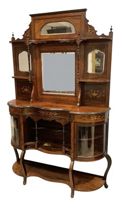 Lot 9 - An early 20th century rosewood and inlaid...