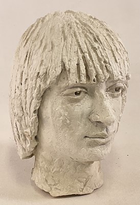 Lot 122 - ERNEST PASCOE; male plaster head, height 30cm