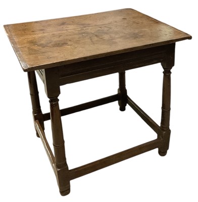 Lot 34 - A late 18th/early 19th century oak plank top...