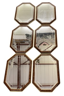 Lot 45 - A set of six modern octagonal burr walnut...