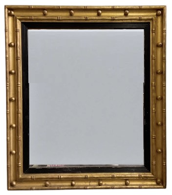 Lot 32 - A modern rectangular gilt framed bevelled...