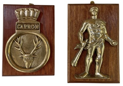 Lot 433 - An early 20th century oak mounted Royal Navy...