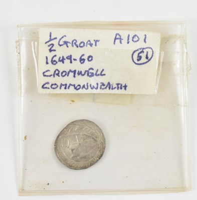 Lot 995 - A Cromwell Commonwealth (1649-1660) half groat.