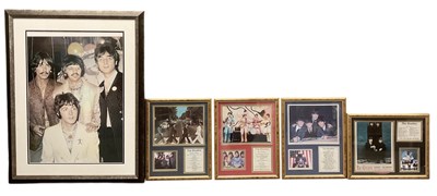 Lot 497 - THE BEATLES; a large photograph of The Beatles,...