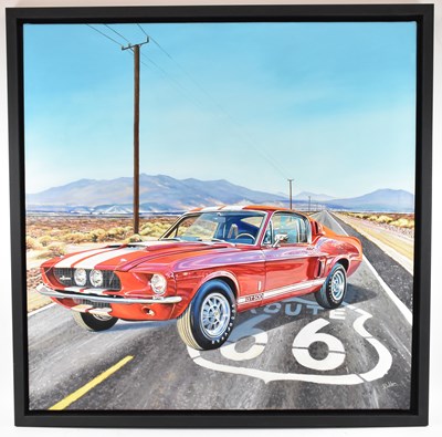 Lot 255 - ROZ WILSON; oil on canvas, '1967 Shelby...