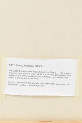 Lot 255 - ROZ WILSON; oil on canvas, '1967 Shelby...