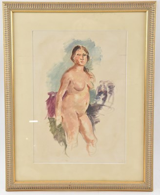 Lot 204 - ATTRIBUTED TO LEON UNDERWOOD; a crayon and...