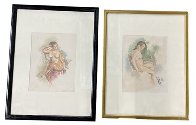 Lot 206 - ATTRIBUTED TO LEON UNDERWOOD; a crayon and...