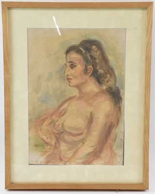 Lot 207 - ATTRIBUTED TO LEON UNDERWOOD; a crayon and...