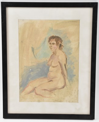 Lot 208 - ATTRIBUTED TO LEON UNDERWOOD; a crayon and...