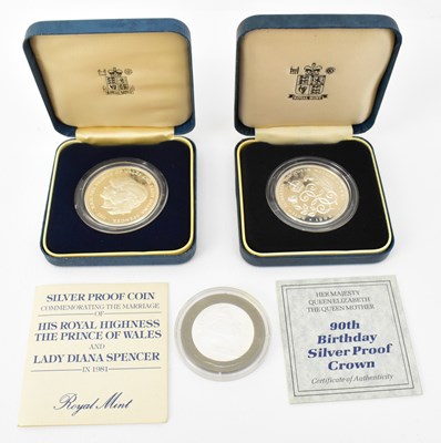 Lot 996 - Two silver proof coins, one for His Royal...