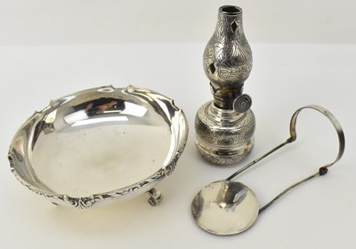 Lot 777 - Two Egyptian stamped silver items comprising...