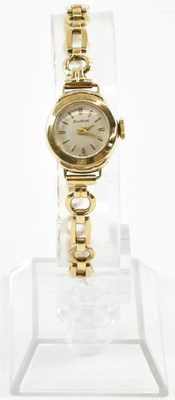 Lot 1026 - MARC NICOLET; a lady's 9ct gold wristwatch,...