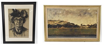 Lot 216 - ATTRIBUTED TO FRANK MCFADDEN; a charcoal...