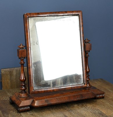 Lot 2797 - A William IV toilet mirror with rectangular...