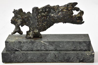 Lot 632 - A contemporary abstract molten bronze figure,...