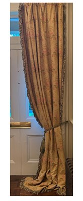 Lot 685 - A vintage fabric door curtain, 310 x 170cm.