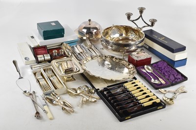 Lot 730 - A collection of silver plated items including...