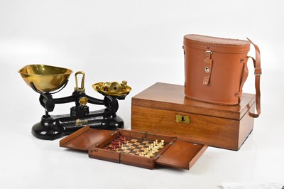 Lot 536 - A vintage scale and weights, together with a...