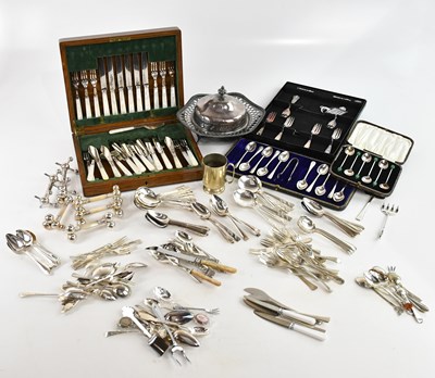 Lot 741 - An assortment of silver plated items including...