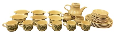 Lot 648 - A 1970s pottery tea service including teapot,...