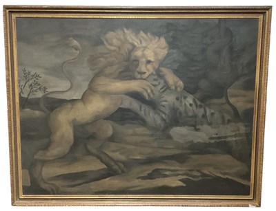 Lot 297 - IN THE STYLE OF EDWIN LANDSEER; a large oil on...