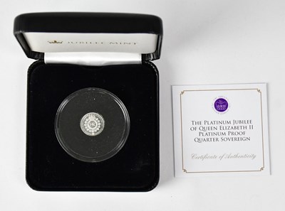 Lot 698 - An Elizabeth II platinum proof quarter...