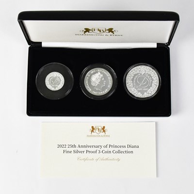 Lot 597 - A 2022 silver proof commemorative coin set,...