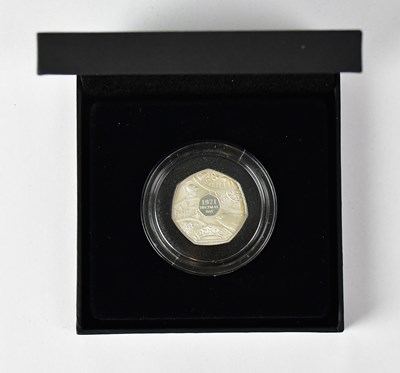 Lot 640 - A 2021 Piedfort silver proof commemorative 50p,...