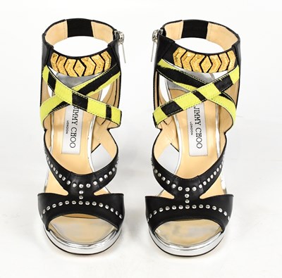 Lot 890 - JIMMY CHOO; a pair of unused and unworn black,...