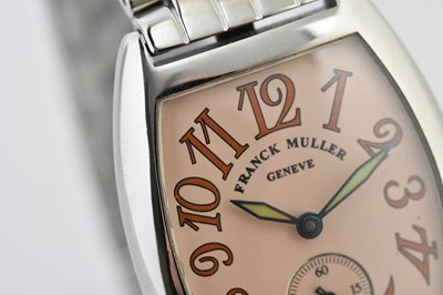 Lot 31 - FRANCK MULLER; a stainless steel 'Casablanca'...