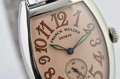 Lot 31 - FRANCK MULLER; a stainless steel 'Casablanca'...