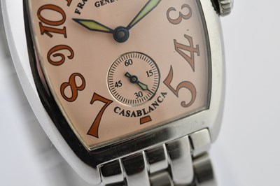 Lot 31 - FRANCK MULLER; a stainless steel 'Casablanca'...