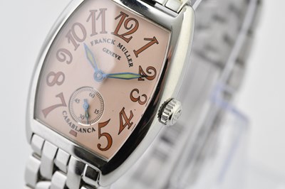 Lot 31 - FRANCK MULLER; a stainless steel 'Casablanca'...
