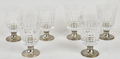 Lot 1134 - HENNELLS LTD; a set of six modern cut crystal...