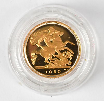 Lot 713 - An Elizabeth II proof half sovereign, 1980,...