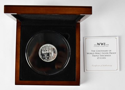 Lot 596 - A 2014 silver proof, triple thickness,...