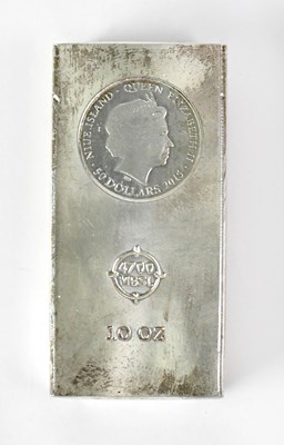Lot 659 - A 10oz 999 silver ingot, no. JZ0422, Bombay...